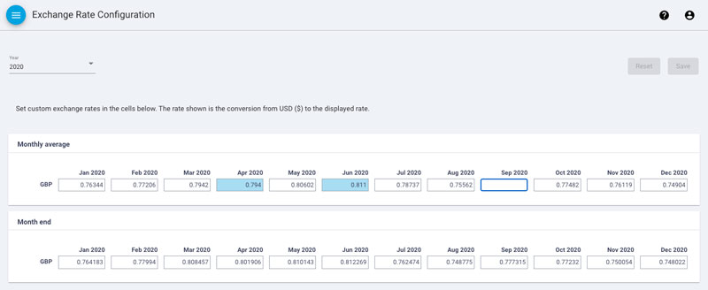 Multi-currency exchange rate configuration in Joiin