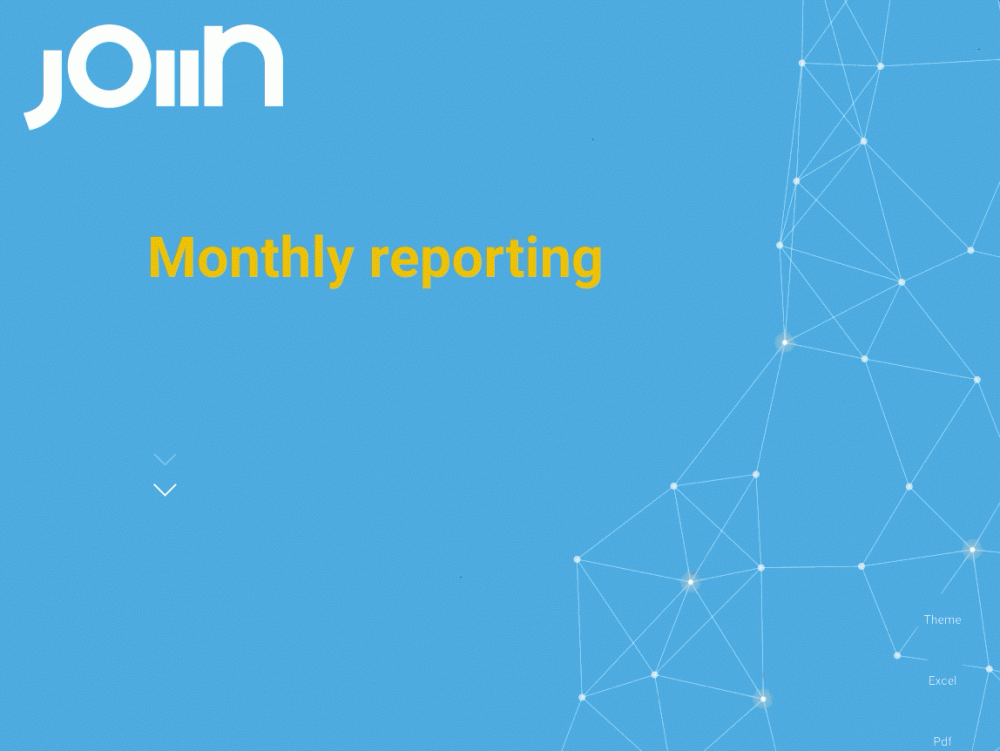 A report pack generated in Joiin being scrolled through