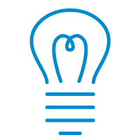 Lightbulb icon symbolising the blog on our website