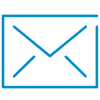 Envelope icon symbolising how to get in touch via email