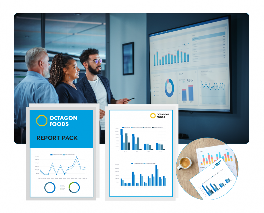 Create report packs within Joiin for presentations and when submitting a printed or PDF report