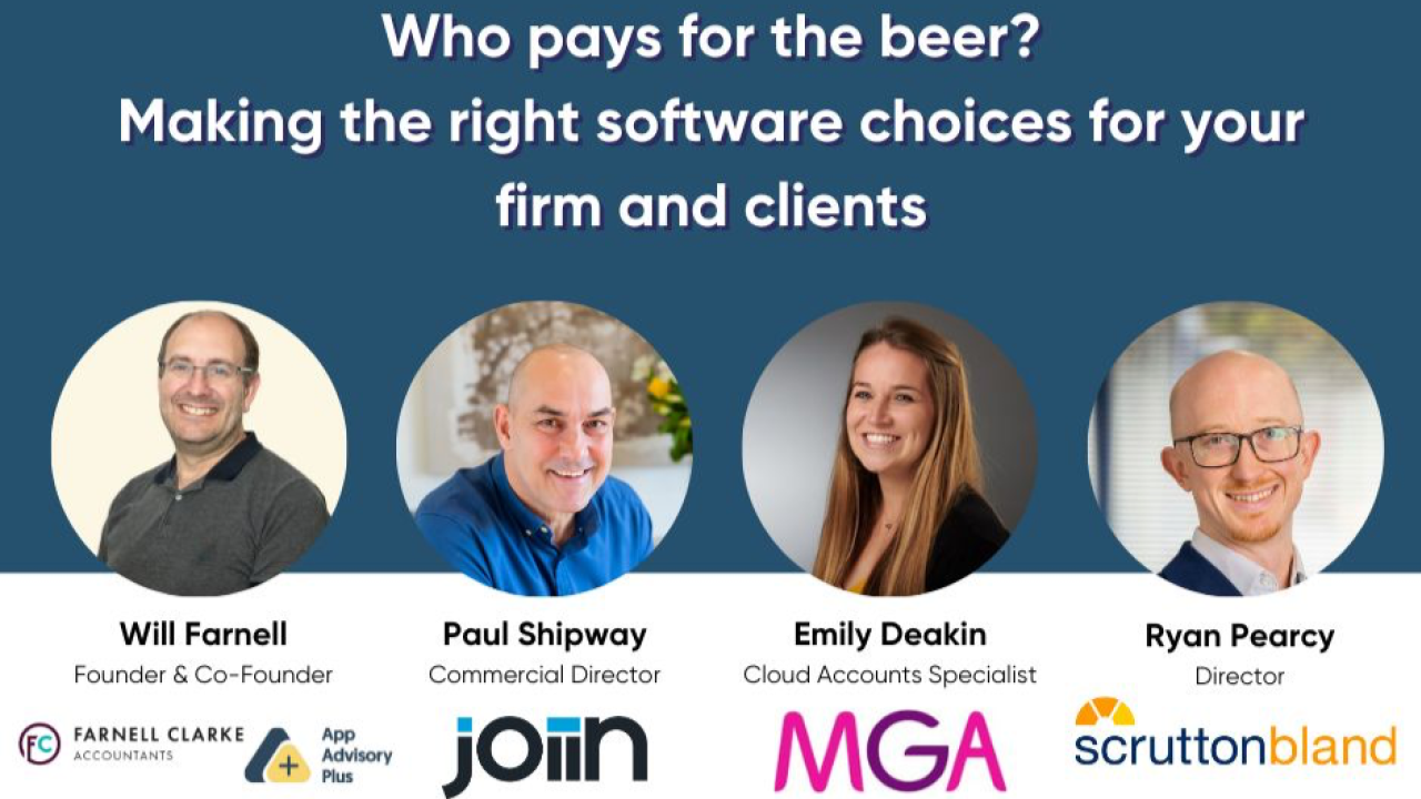 Accountex London 2023 seminar on Making the right software choices for your firm and clients, featuring Paul Shipway from Joiin