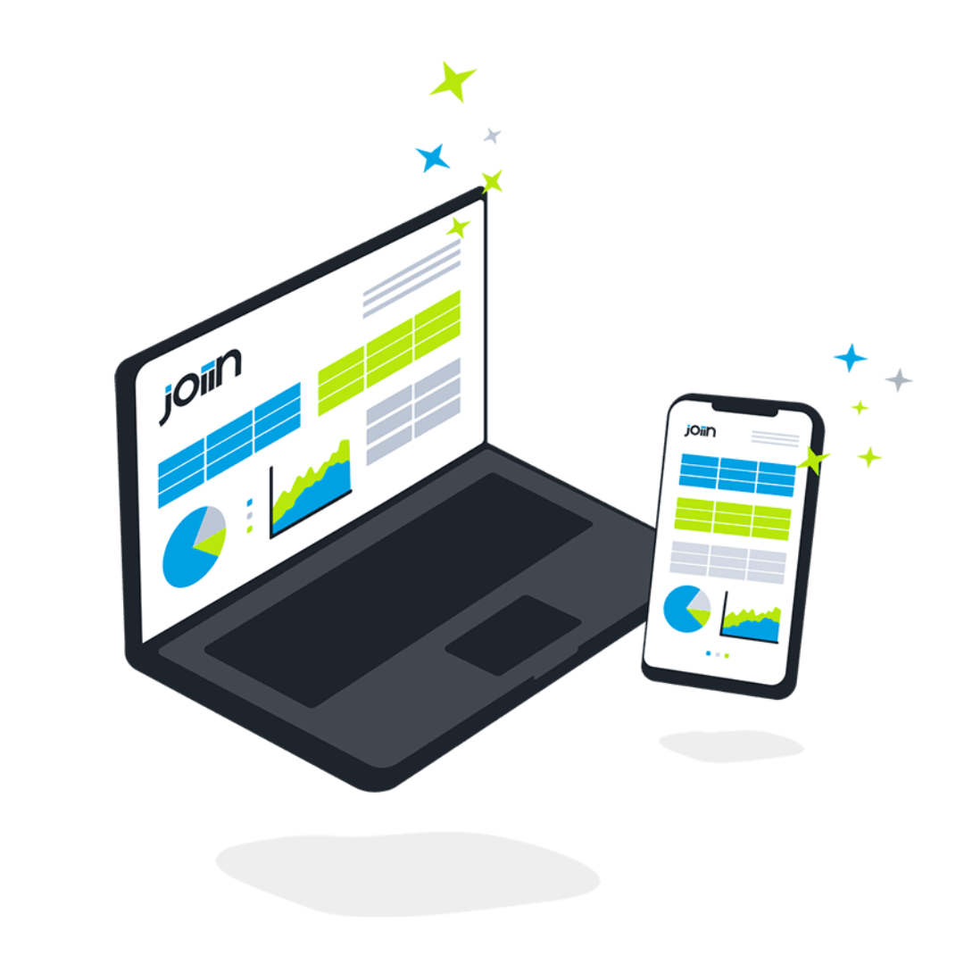 Joiin on laptop and mobile