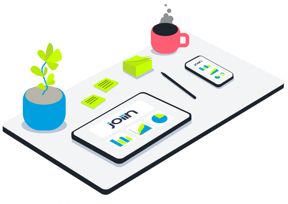 Joiin reports on a desk