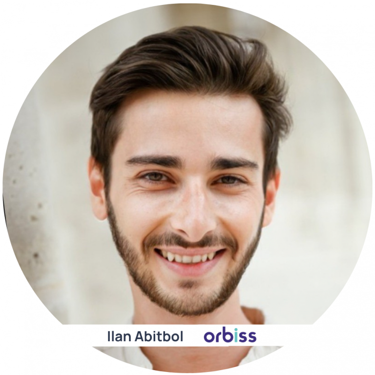 Subheading (7) Head-and-shoulders portrait of Ilan Abitbol smiling, with the Orbis logo beneath.