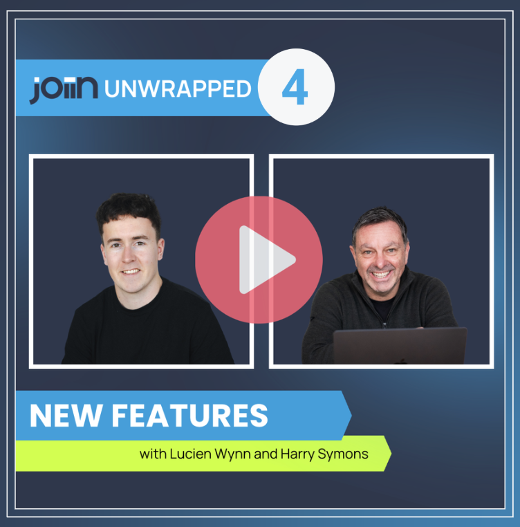 Video thumbnail for Join Unwrapped 4: two guest photos with a play button, New Features with Lucien Wynn and Harry Symons.